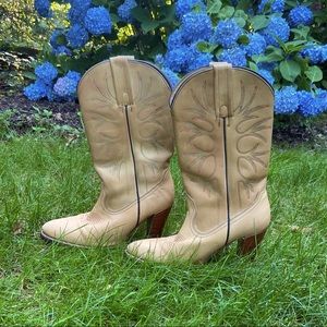 Vintage Frye Heeled Cowboy Boots